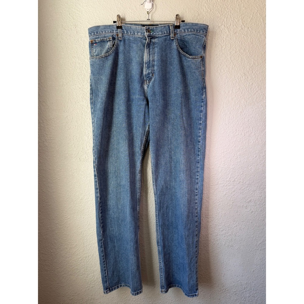 Y2K Tommy Hilfiger Mens Relaxed Fit‎ Jeans 38x34 Medium Wash Denim Straight Leg